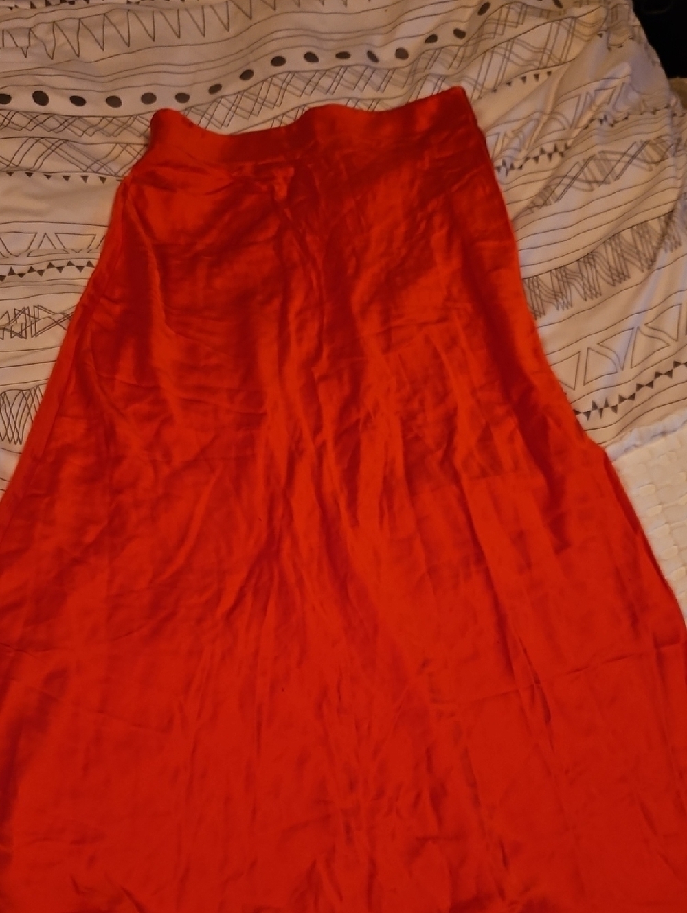 Frame Red A-Line Silk Skirt Size Small